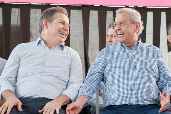 Governador Mauro Mendes e o senador Jayme Campos