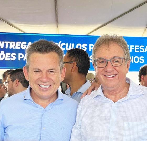 Governador Mauro Mendes e o prefeito Osmar