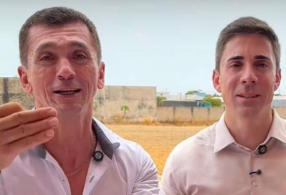 Prefeito Márcio com o secretário Alan Porto