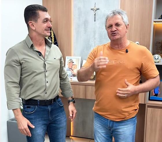 Prefeito Márcio com o deputado Dilmar Dal Bosco