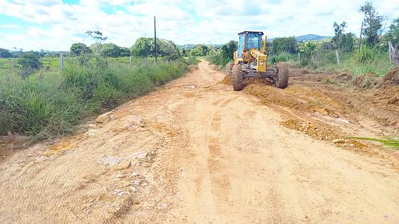 Prefeitura está recuperando as estradas afetadas pelas fortes chuvas