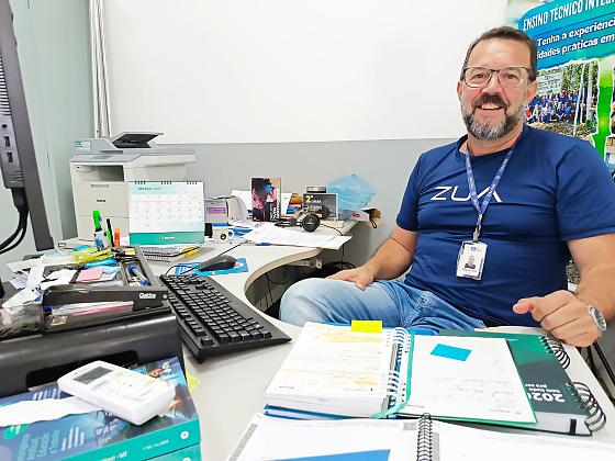 Professor Miguel Júlio, diretor da ETEC em Alta Floresta